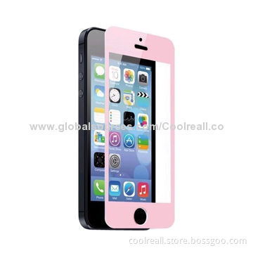 Color Tempered Glass Screen Protector for iPhone 4/4s/5/5s/5c, Anti-crash/Anti-fingerprint